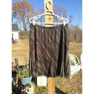 Coldwater Creek Womens Skirt Size PL Large Elastic Waist Green Fairy Grunge Y2K